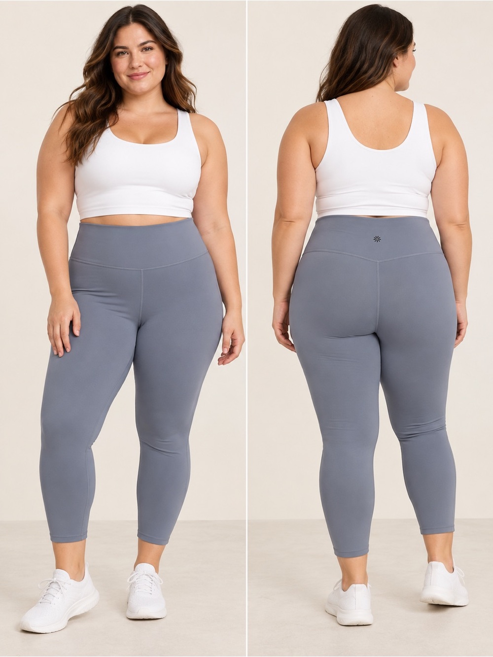 Athleta Ultra High Rise Elation 7/8 Tights Leggings Blue Gray 2X